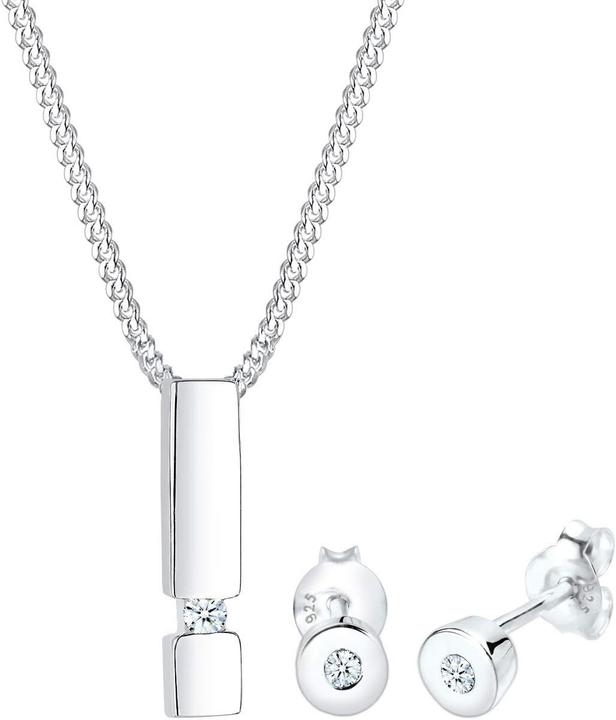 Elli Diamore womens jewellery set 925 sterling silver diamond 091069121745 Sterling Silver Diamond (Silber 925, Sterling Silber)
