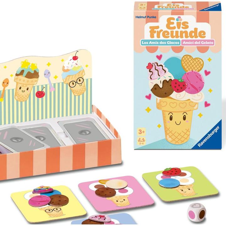Actual product image Ravensburger 23048 - Ice cream friends, sweet memory and collecting game for children aged 3+, for 2-4 (French, German, Italian, 2 - 4 Players)