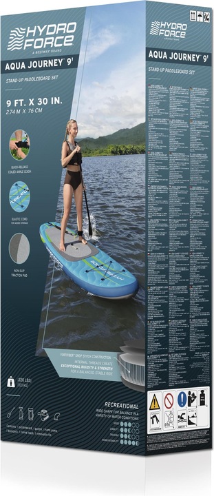 Actual product image Bestway Hydro Force Aqua Journey Inflatable Stand-Up Paddleboard Set 2.74 m