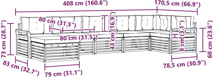 Produktbild vidaXL Outdoor-Sofa