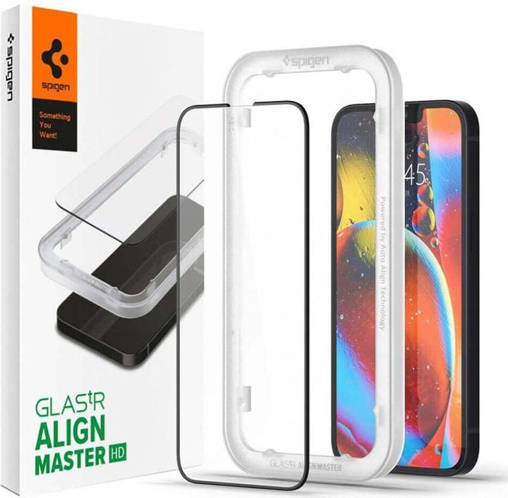 Spigen Alm Glass (1 Stk., Apple iPhone 13, Apple iPhone 13 Pro, Apple iPhone 14, Apple iPhone 16e, Apple iPhone 17e)