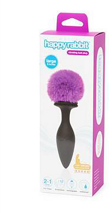 Image du produit Happy Rabbit Bouchon vibreur rechargeable grand modèle noir/violet
