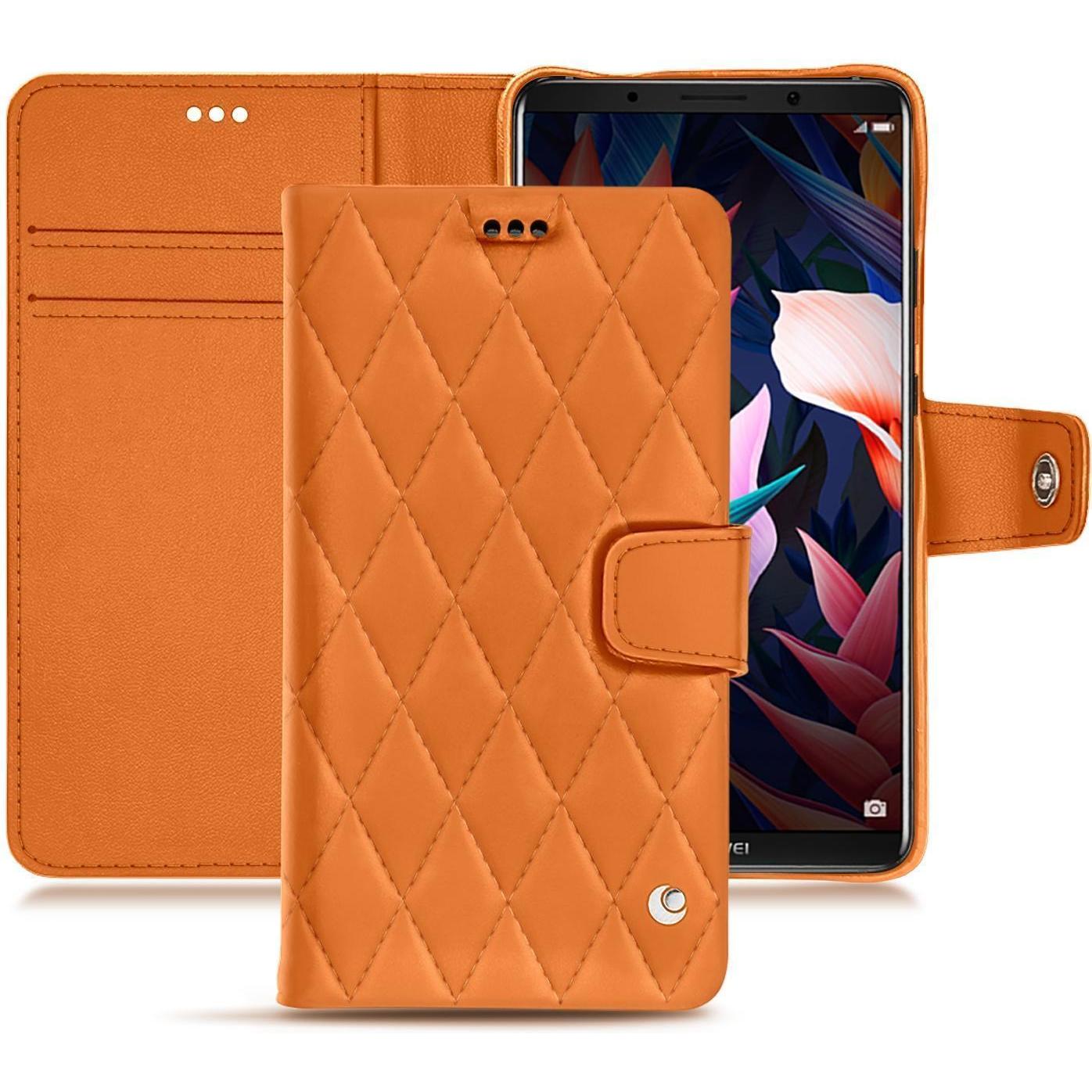 Noreve Lederschutzhülle Wallet (Huawei Mate 10 Pro), Smartphone Hülle, Orange