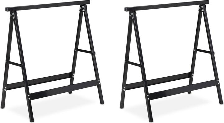 Relaxdays Tréteaux jeu de 2 (72 cm, 40 cm)