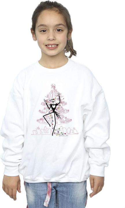 Produktbild Disney The Nightmare Before Christmas Tree Pink Sweatshirt Mädchen (140, 146)