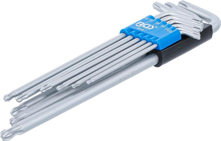 Produktbild BGS Winkelschlüssel-Satz extra lang T-Profil (für Torx) mit Kugelkopf T10 - T50 9-tlg.