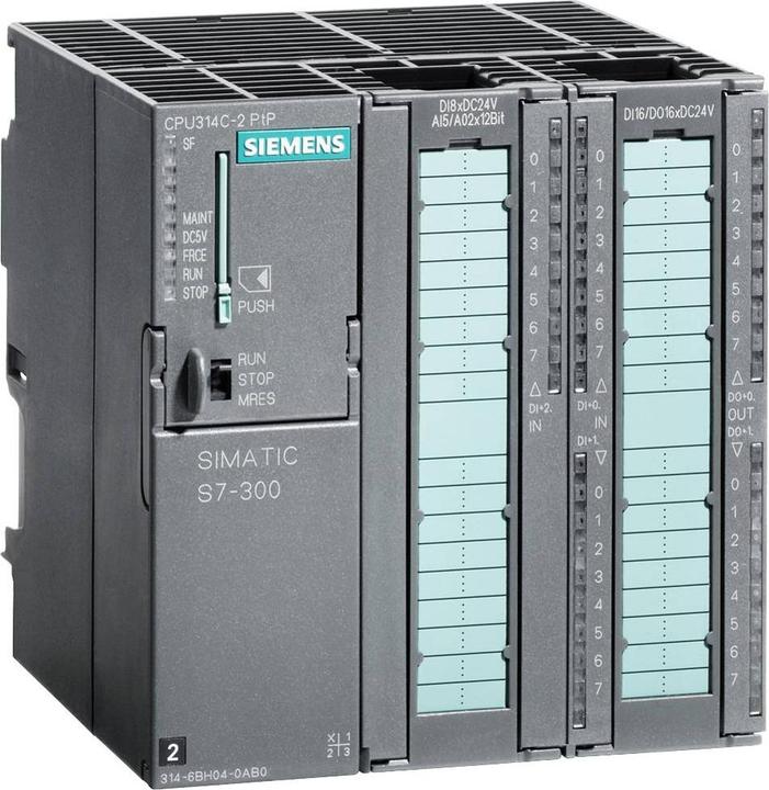 Produktbild Siemens CPU314C-2PTP, 24DI/16DO/5AI/2AO, 192 KB
