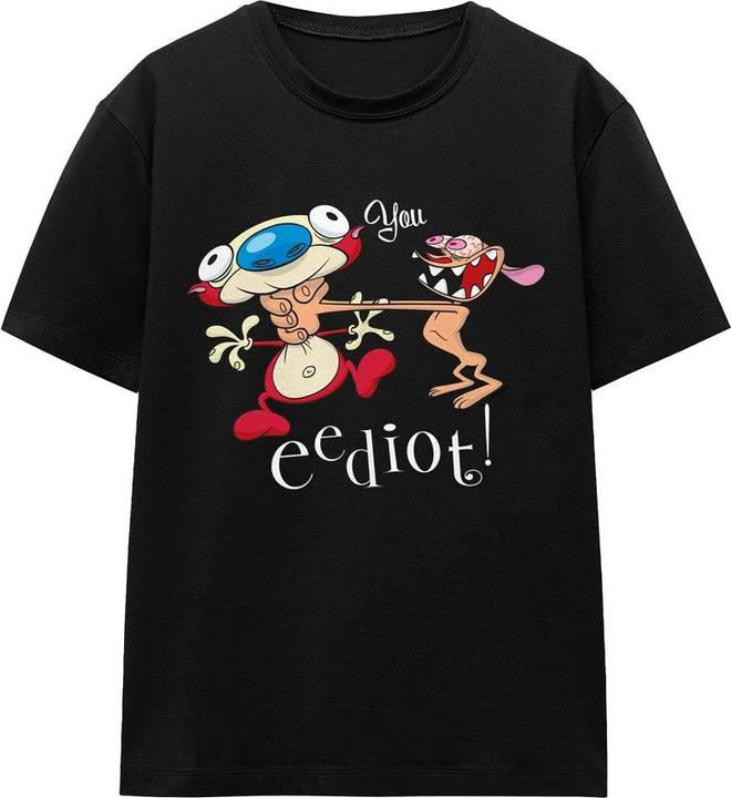 Image du produit Ren & Stimpy - T-shirt YOU EEDIOT - Adulte (L)