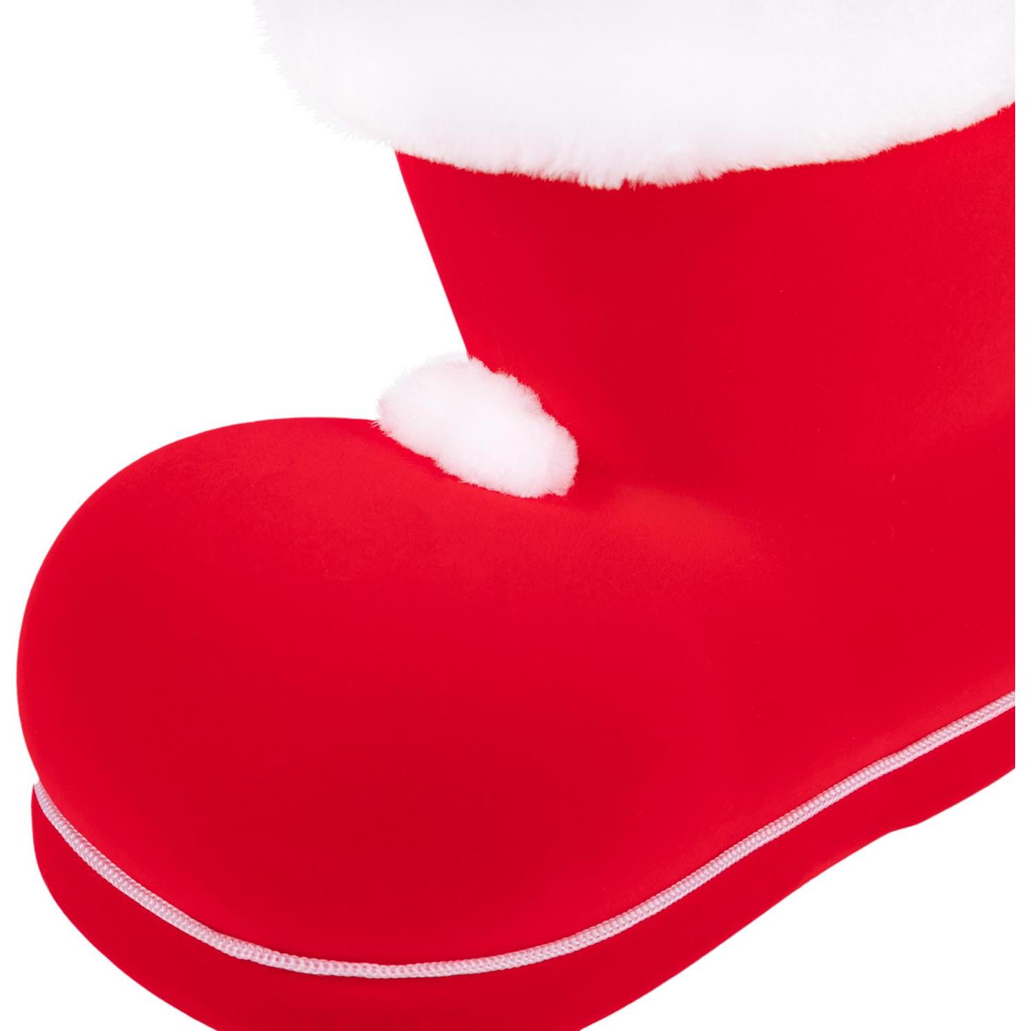 Thumbnail - Idena, Weihnachtsdeko, Nikolausstiefel rot beflockt, 8cm