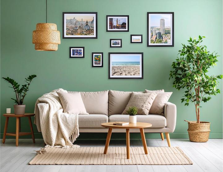 Actual product image Cocon Bilderrahmen 8er-Set, Schwarz, Bildformat: 10 x 15 cm (13 x 18 cm, 10 x 15 cm, 21 x 30 cm, 30 x 40 cm)