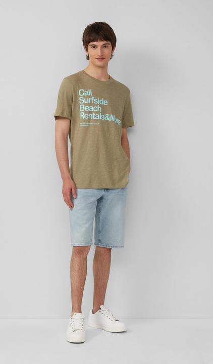 Image du produit S.Oliver T-Shirt Baumwoll-T-Shirt mit Frontprint und Flammgarnstruktur (XL)