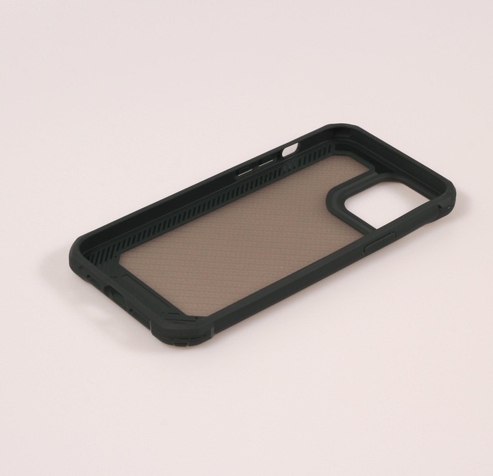 Actual product image PhoneLook Military Elite compact cover with semi-transparent carbon backing (Apple iPhone 14 Pro)