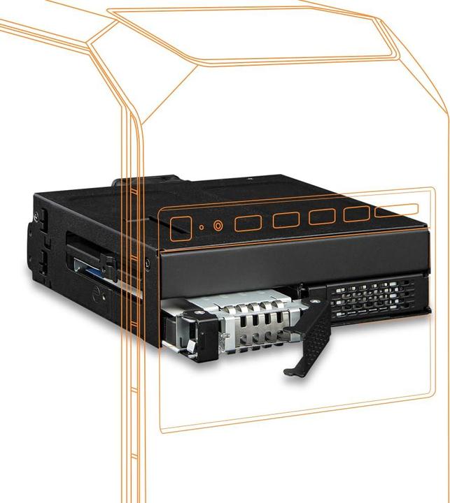 Produktbild Icy Dock MB105VP-B Rugged 2x U.2/3 PCIe 4.0 MR for 5,25 Bay