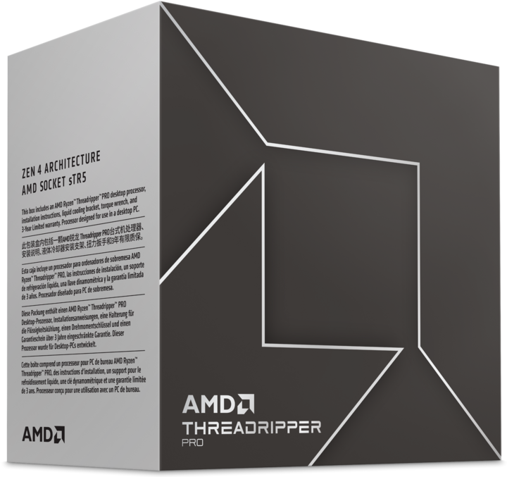 Produktbild AMD Ryzen Threadripper Pro 7995Wx (sTR5, 2.50 GHz, 96 -Core)