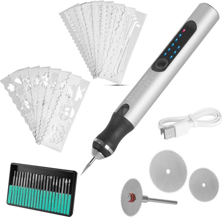 Image du produit DriSubt Stylo à graver USB UG-300 ST avec graveur rechargeable 8 W | Stylo à graver