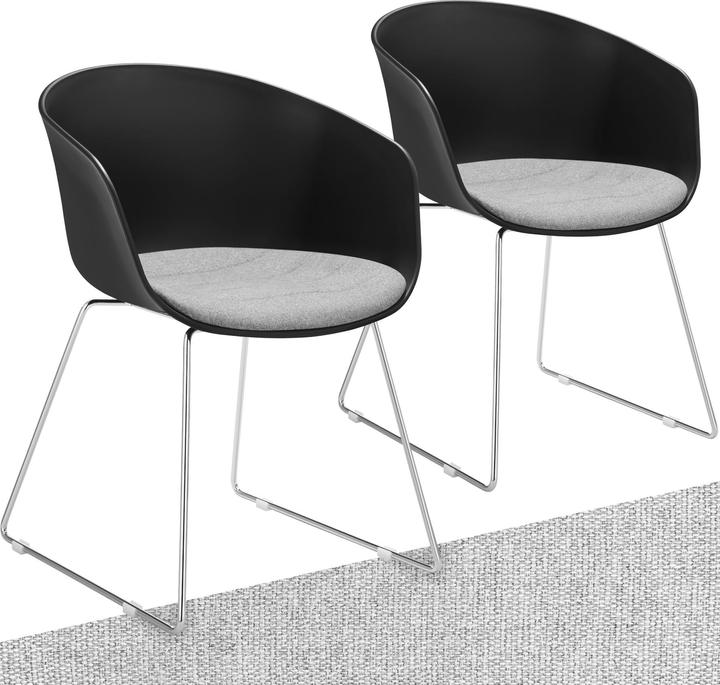 Actual product image tectake Logart plastic armchairs