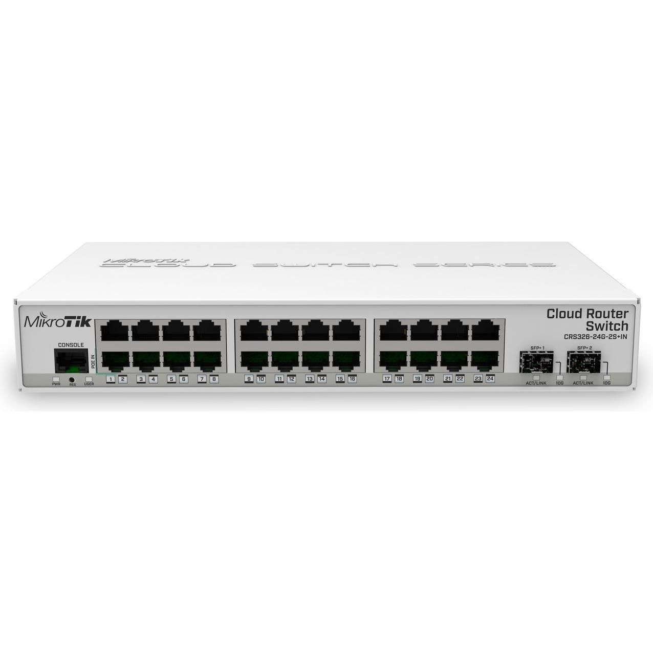 MikroTik CRS326-24G-2S+IN (24 Ports), Netzwerk Switch, Weiss