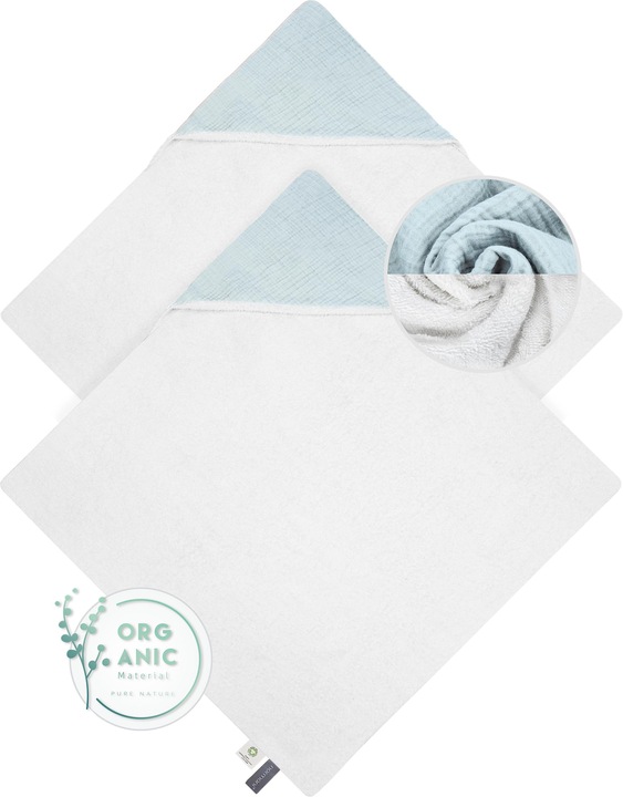 Actual product image Aspero 2x Baby Musselin Wickeltücher aus Bio-Baumwolle