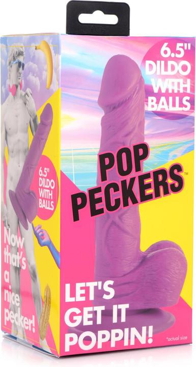 Produktbild Pop Peckers Poppin Dildo 16.5 cm - Purple