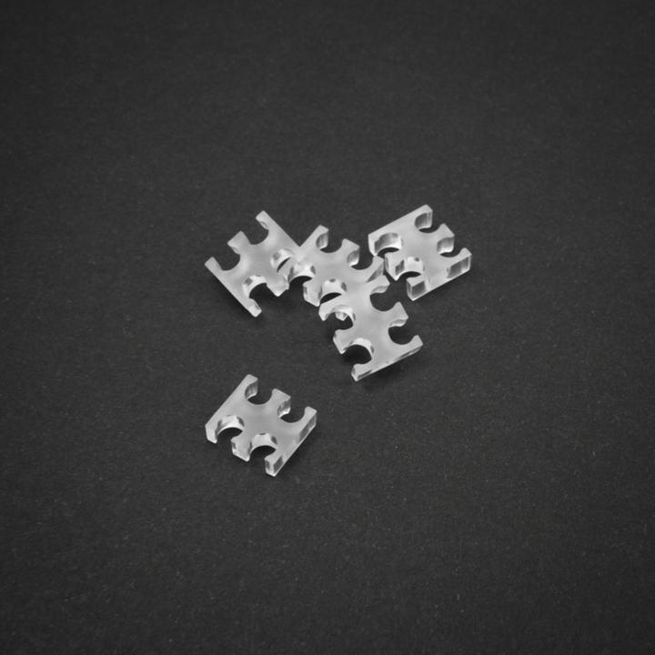 Produktbild King Mod 4-Slot Kabelkamm 3mm klein - klar - 5er Set