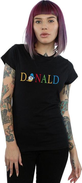 Actual product image Disney Womens/Ladies Donald Duck Letters Cotton T-Shirt (M)