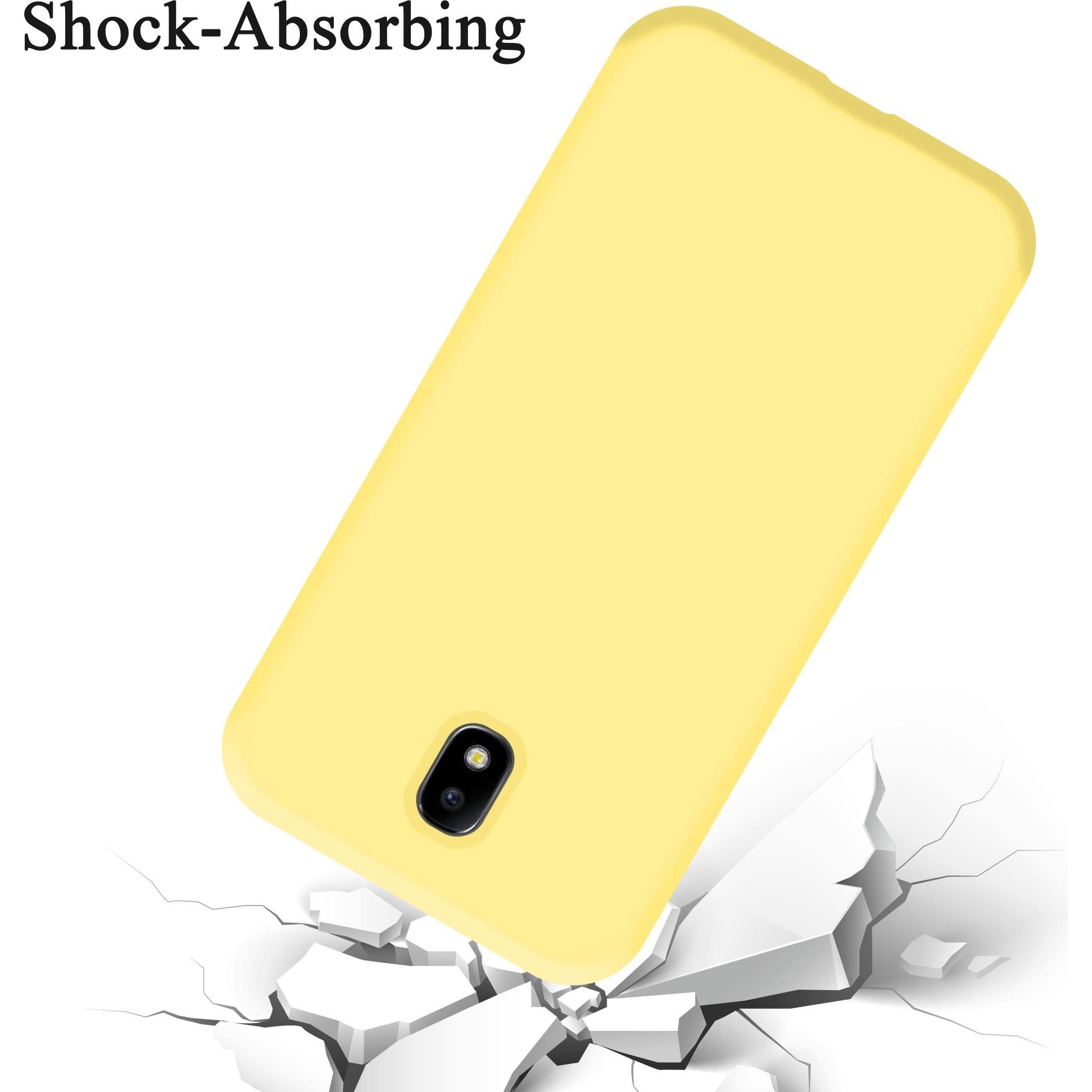 Thumbnail - Cadorabo TPU Liquid Silicone Case Cover (Samsung Galaxy J7 2017), Smartphone Hülle, Gelb