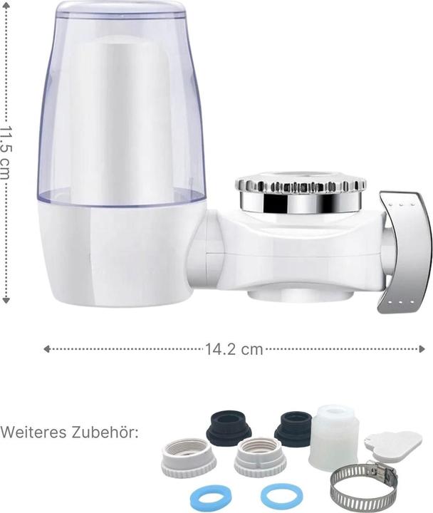 Image du produit Hermex Purificateur d'eau du robinet Filtre à eau pour robinet de cuisine