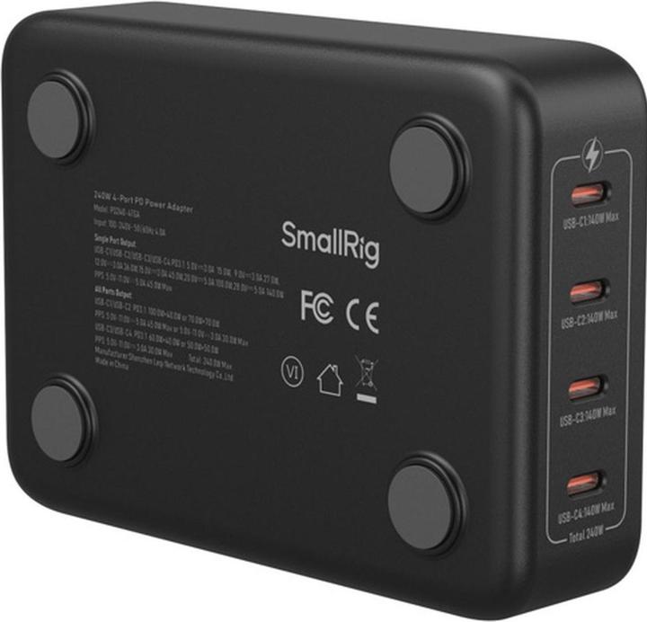 Actual product image SmallRig 240W 4-Port PD Power Adapter (EU Standard) 4752 (240 W, 4 ports)