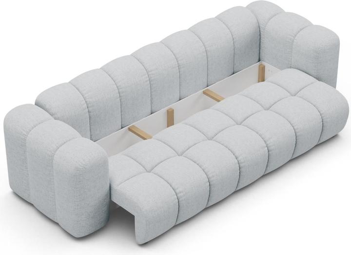 Actual product image Maison Heritage Sofa With Bed Function And Box, "Arden", 3 Seats, Light Grey, 253x102x70 Made in Europe (3-seater)