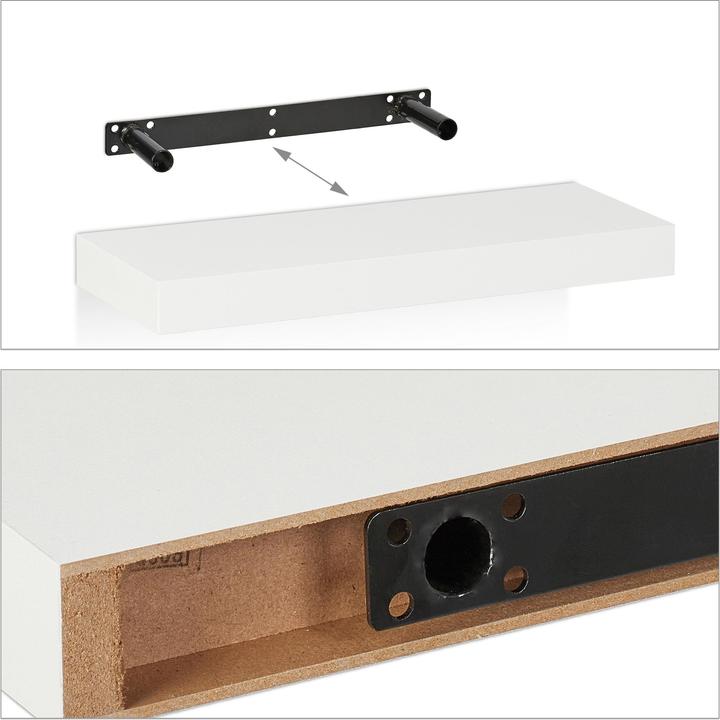 Actual product image Relaxdays 3x wall shelf (38 x 15 x 3.50 cm)