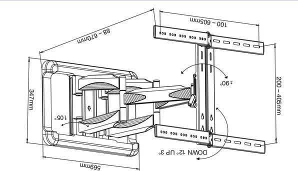 Immagine prodotto Titan Bfmo 8560 (Muro, 85", 60 kg)