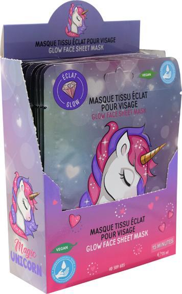 Actual product image Sombo Unicorn face mask display