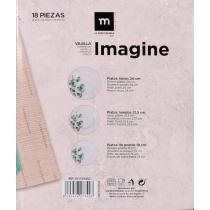 Actual product image La Mer round dinnerware 18 pieces imagine md (18 Piece)