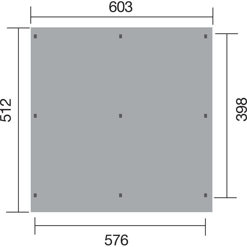 Thumbnail - Weka Holzbau, Carport + Garage, Flachdach-Doppelcarport 618 Gr.1 mit PVC-Dachplatten