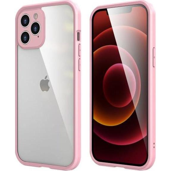 MU Classic 360 Grad Schutzhülle mit Click-System (Apple iPhone 12 Pro), Smartphone Hülle, Rosa
