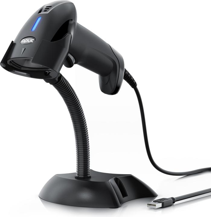 Produktbild Aplic Barcodescanner kabelgebunden USB, manuell/auto, Standhalterung Handscanner, hochauflösend, Plug&Play (2D-Barcodes)