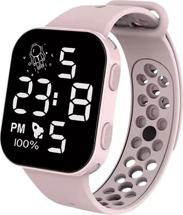 Actual product image Cbx P1 Fashion LED digital watch with silicone strap 12-hour display black (39 mm)