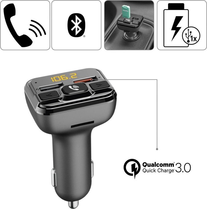 Immagine prodotto Hama Trasmettitore FM con Bluetooth® e funzione vivavoce