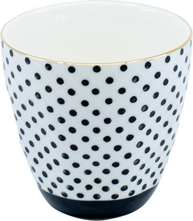 Kadastar Kaffeetasse Metropolitan Dots 250 ml, Schwarz/Weiss (250 ml, 1x)