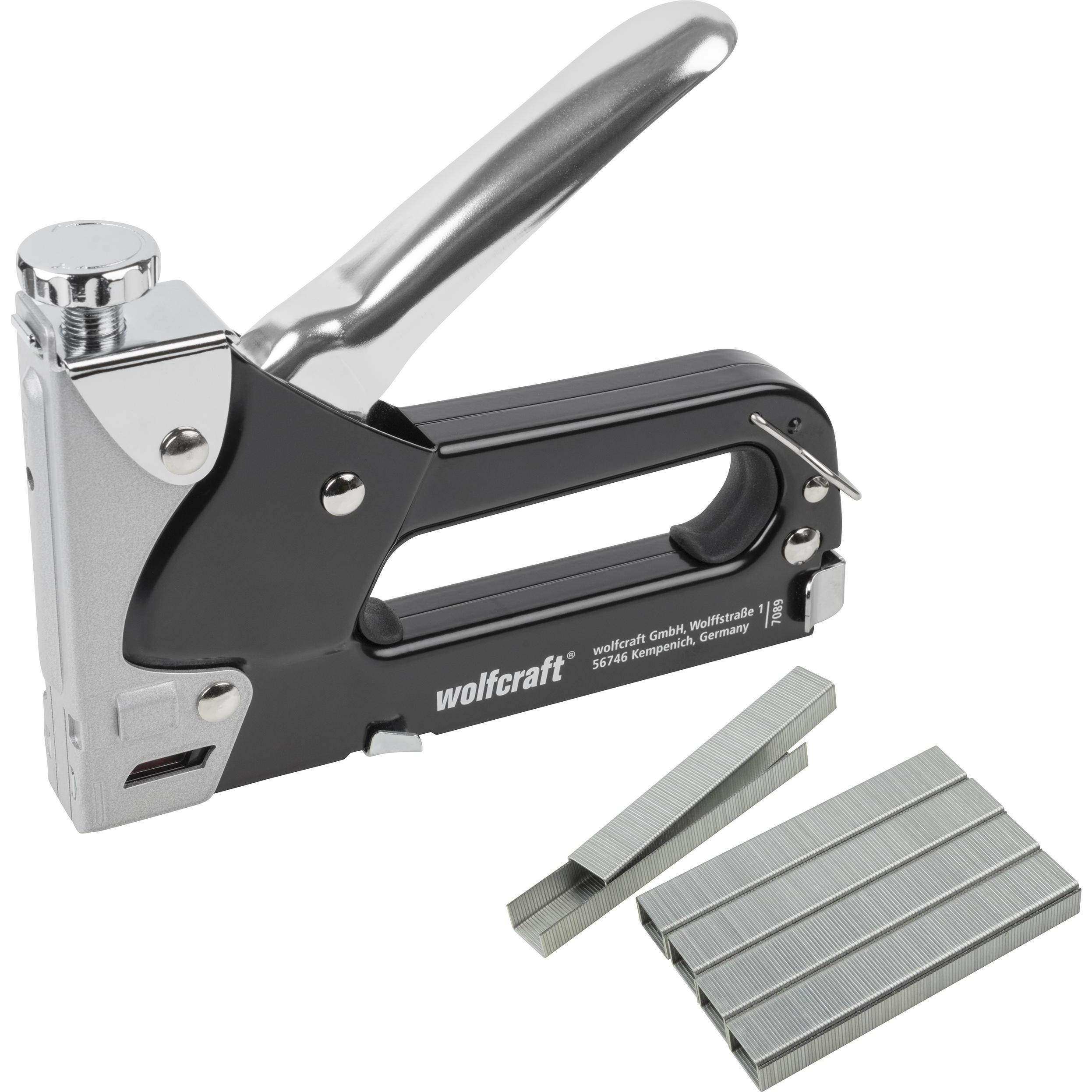 wolfcraft, Tacker + Nagelpistole, Handtacker-Set tacocraft 7, 1001-tlg.