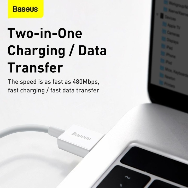 Actual product image Baseus USB Type A - Lightning (0.25 m, USB 2.0)