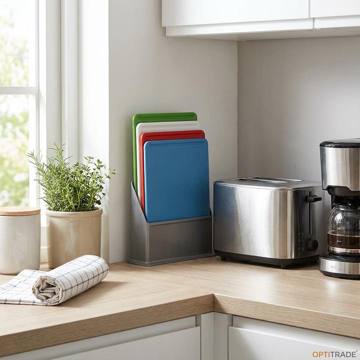 Immagine prodotto Excellent Houseware Set di 4 taglieri con supporto