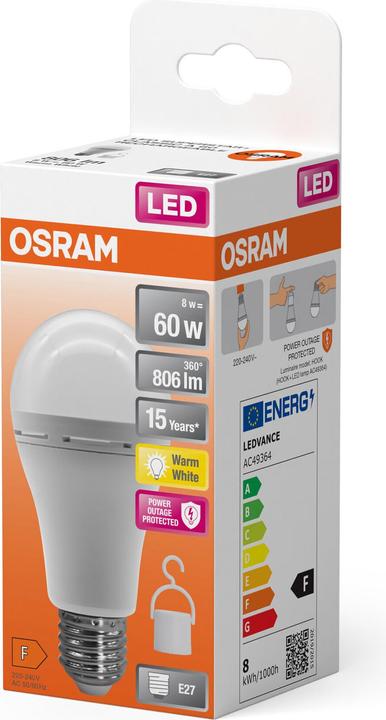 Produktbild Osram LED Classic A 60 Rechargeable (E27, 806 lm, 1 x)