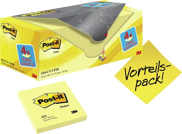 Produktbild Post-it Haftnotzien 16 + 4 (76 x 76 mm)