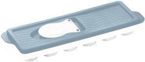 Actual product image keeeper Ice cube tray "ivo", with lid, nordic-blue Clip for filling, for 12 ice cubes, lid: blue