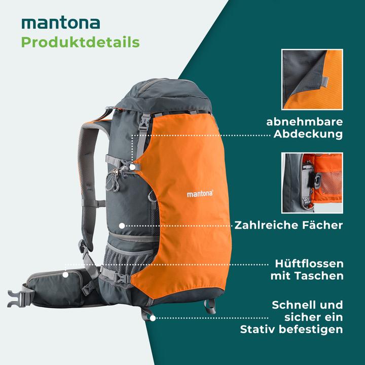 Produktbild mantona elementsPro 40 orange (Fotorucksack, 14 l)