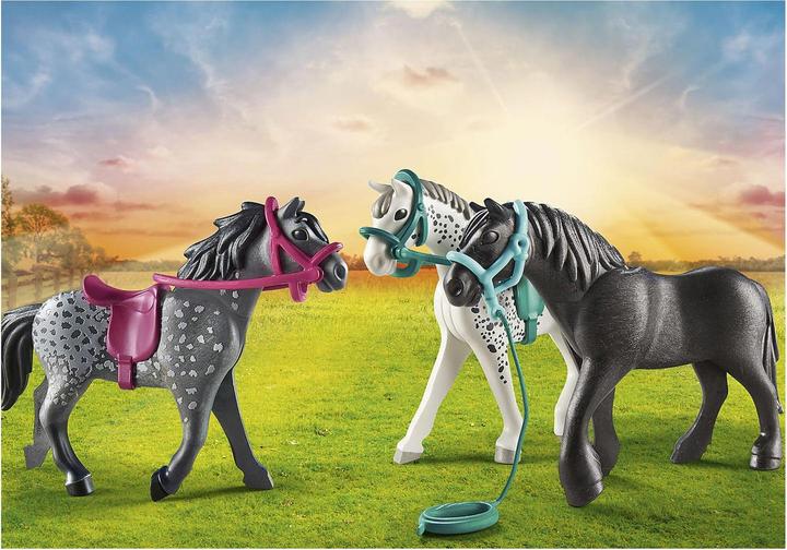 Immagine prodotto Playmobil 3 cavalli: Frisone, Knabstrupper e Andaluso (70999, Paese Playmobil)