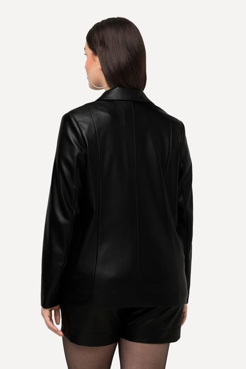 Actual product image Ulla Popken Faux Leather Blazer (48)