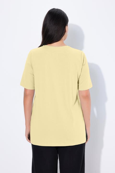 Actual product image Ulla Popken Essential Round Neck Stretch Tee (54)