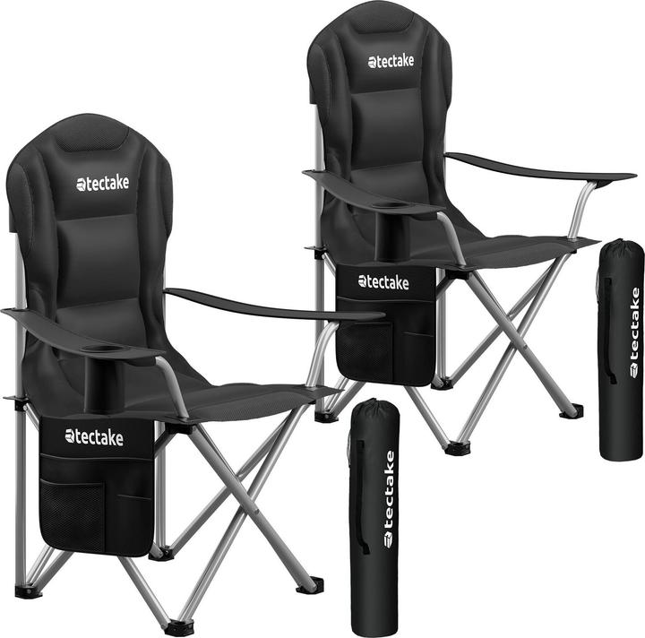 Image du produit tectake Chaise de camping rembourrée pliable MTX